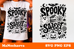 Funny Halloween Quote SVG | Spooky But Sweet Product Image 1