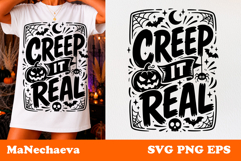 Funny Halloween Quote SVG | Creep It Real Product Image 1