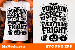 Funny Halloween Quote SVG | Pumpkin Spice Fright Product Image 1