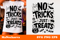Funny Halloween Quote SVG | No Tricks Just Treats Product Image 1