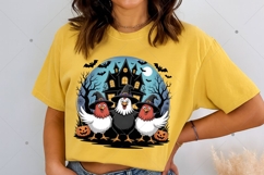 Funny Halloween Chicken PNG, Spooky Chicken Clipart, Cute Product Image 1