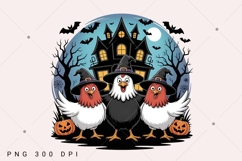 Funny Halloween Chicken PNG, Spooky Chicken Clipart, Cute Product Image 6