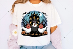 Funny Halloween Chicken PNG, Spooky Chicken Clipart, Cute Product Image 2