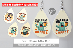 Earring Halloween Ghost Coffee Product Image 1
