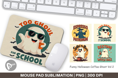 Mouse Pad Halloween Ghost Coffee Product Image 1