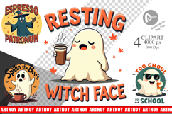 Halloween Ghost Coffee Clipart Product Image 1