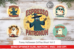 Wind Spinner Halloween Ghost Coffee Product Image 1