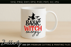 Basic Witch Funny Halloween SVG Spooky T-shirt Mug Design Product Image 6
