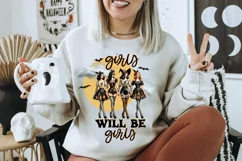 Gift for Her: Girls Will Be Girls Witch PNG - Halloween Fun