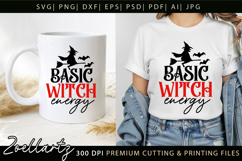 Basic Witch Funny Halloween SVG Spooky T-shirt Mug Design Product Image 2