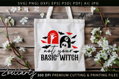 Basic Witch Funny Halloween SVG Spooky T-shirt Mug Design Product Image 3