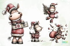 Funny Horses Cliparts Sublimation Product Image 1