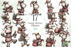 Funny Horses Cliparts Sublimation Product Image 1
