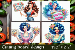 Funny Housewife Kitchen Cutting Board Sublimation PNG Product Image 1