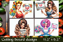 Funny Housewife Kitchen Cutting Board Sublimation PNG Product Image 1