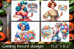 Funny Housewife Kitchen Cutting Board Sublimation PNG Product Image 1
