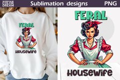 Retro Housewife Sublimation | Housewife Sarcastic Quote Product Image 1