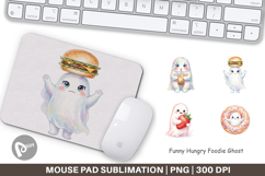 Hungry Foodie Ghost Mouse Pad Product Image 1
