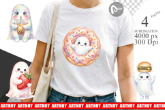 Hungry Foodie Ghost Sublimation Product Image 1