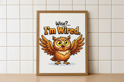 Funny Hyper Owl Sublimation PNG Product Image 5