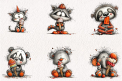 Funny Ice Cream Animals Clipart Product Image 2