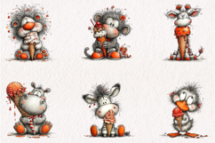 Funny Ice Cream Animals Clipart Product Image 3