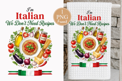 Funny Italian Kitchen Towel Sublimation Product Image 1