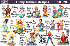 Funny Kitchen Quotes Bundle | Cooking Chaos Designs Product Image 1