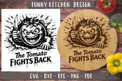 Funny Kitchen chopping board SVG Crazy vegetables design
