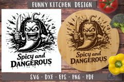 Funny Kitchen Cutting Board SVG Chef humor design