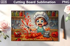 Funny Tomato Kitchen Scene | Cutting Board Design Product Image 1