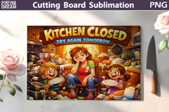 Funny Kitchen Cutting Board Bundle | Kitchen Chaos Scenes Product Image 13