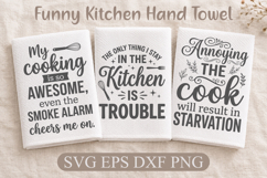 Funny Kitchen Hand Towel SVG Product Image 1