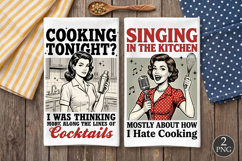 Funny Tea Towel PNG, Kitchen Humor Design Product Image 1