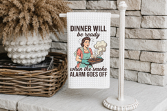 Funny Kitchen Towel, Retro Housewife Baking PNG Product Image 2