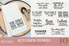 FUNNY KITCHEN SAYINGS SVG CUT FILE BEING USED AS FUNNY KITCHEN TOWEL PRINT