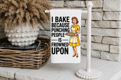 Funny Kitchen Towel SVG, Retro Baker Woman PNG, Product Image 2