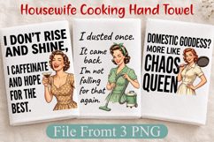 Retro Housewife Kitchen Towel Bundle, Sarcastic Women Quotes Product Image 6
