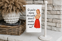 Funny Kitchen Towel SVG, Retro Sassy Woman PNG Product Image 2