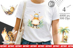 Lazy Island Life Bee Sublimation Product Image 1