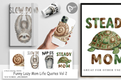 Funny Lazy Mom Life Digital Paper Product Image 1