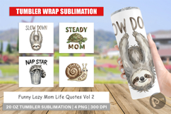 Funny Lazy Mom Life Tumbler Product Image 1