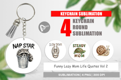 Funny Lazy Mom Life Keychain Product Image 1