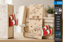 Funny Bookmark Laser Cut | Page Marker | Engraved | Santa Product Image 1