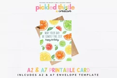 Printable Lemon Birthday Card - 'Simply The Zest' Food Pun Product Image 1
