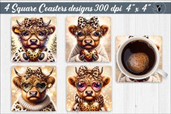 Square Coaster bundle | Funny Cow coaster Product Image 4
