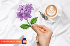 Funny Lilac Flower Sticker, Cute Flower Decoration Art Product Image 1