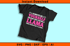 Funny Always Be A Llama SVG Quote Design Product Image 2