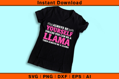 Funny Always Be A Llama SVG Quote Design Product Image 3