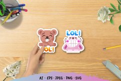 Funny LOL Animal PNG Sticker Pack Product Image 1